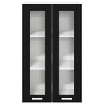 Hanging Cabinet Black Oak 60 x 31 x 100 cm Engineered Wood