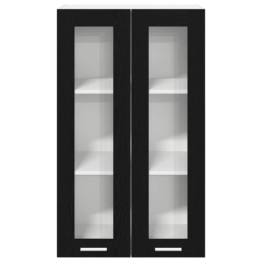 Hanging Cabinet Black Oak 60 x 31 x 100 cm Engineered Wood