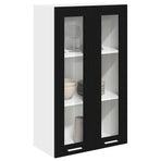Hanging Cabinet Black Oak 60 x 31 x 100 cm Engineered Wood