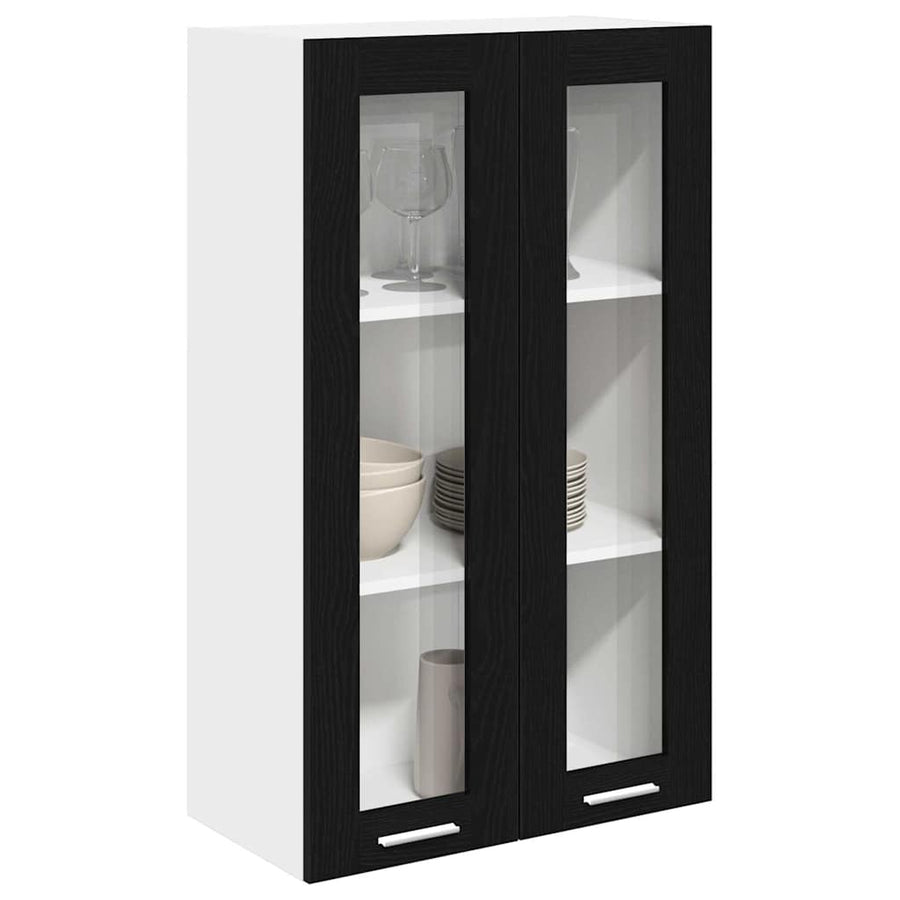 Hanging Cabinet Black Oak 60 x 31 x 100 cm Engineered Wood