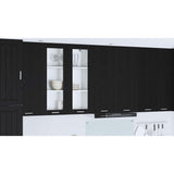 Hanging Cabinet Black Oak 80 x 31 x 100 cm Engineered Wood