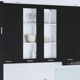 Hanging Cabinet Riga Black Oak 80 x 31 x 100 cm Engineered Wood
