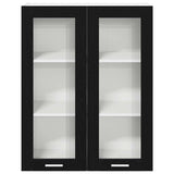 Hanging Cabinet Black Oak 80 x 31 x 100 cm Engineered Wood
