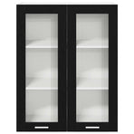 Hanging Cabinet Black Oak 80 x 31 x 100 cm Engineered Wood