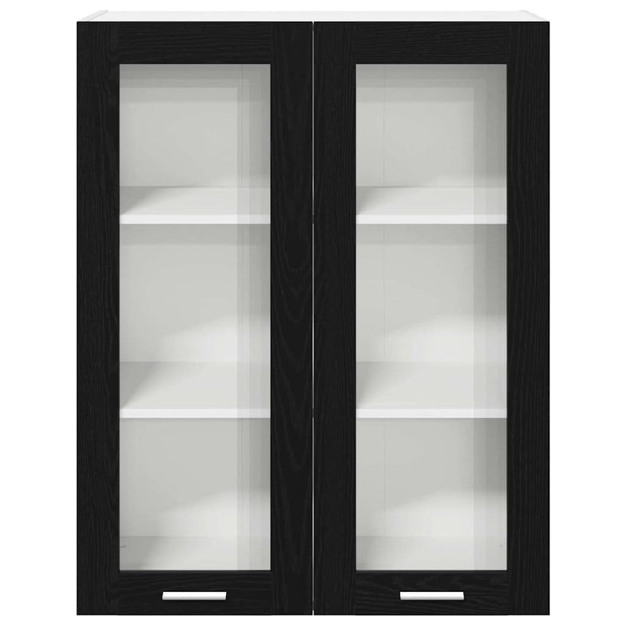Hanging Cabinet Black Oak 80 x 31 x 100 cm Engineered Wood