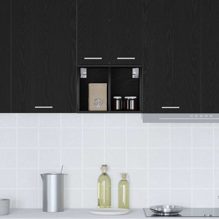 Hanging Cabinet Black Oak 30 x 29,5 x 40 cm Engineered Wood