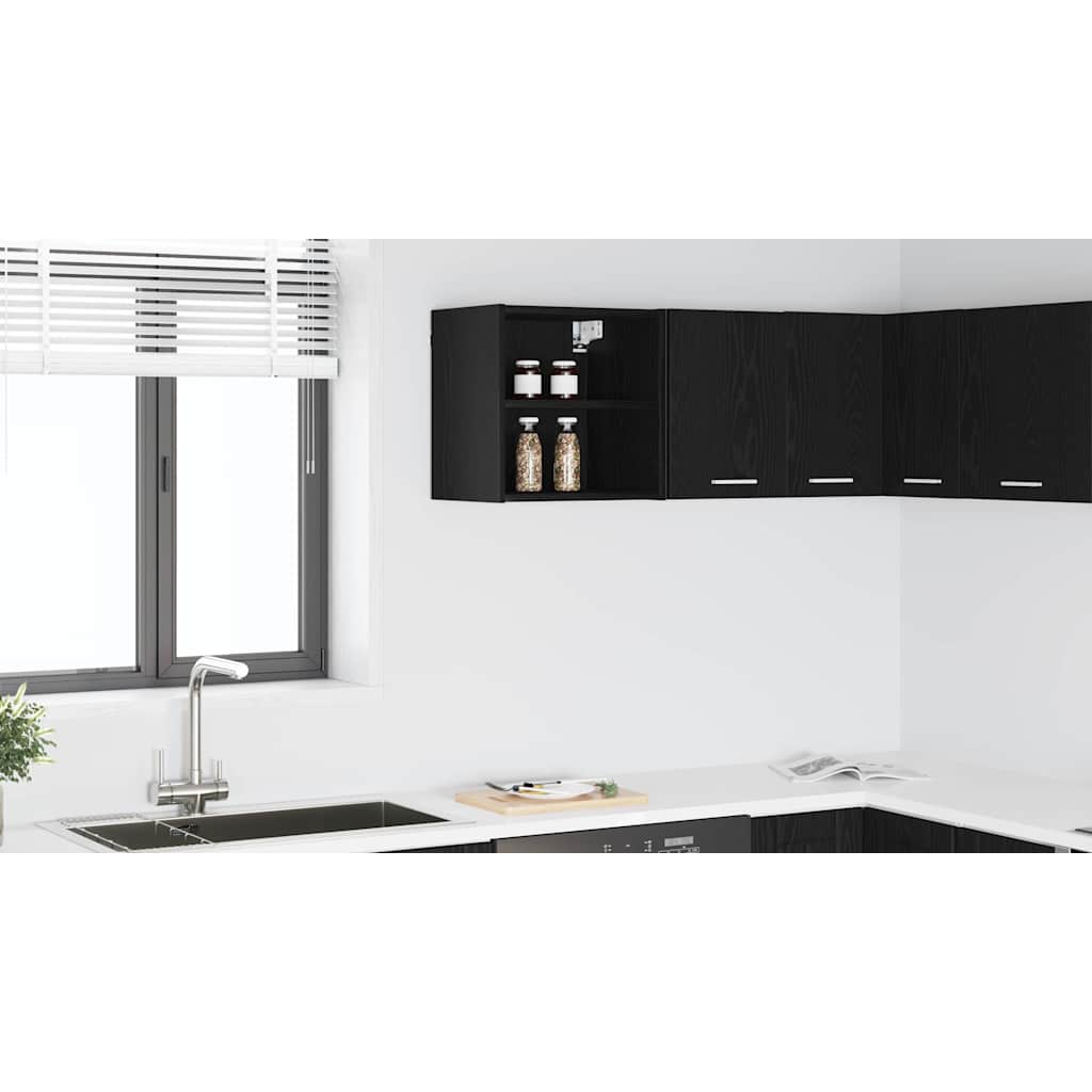 Hanging Cabinet Black Oak 40 x 29,5 x 40 cm Engineered Wood