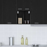 Hanging Cabinet with Shelf Riga Black Oak 40 x 29,5 x 40 cm - Top-Down View