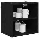 Hanging Cabinet with Shelf Riga Black Oak 40 x 29,5 x 40 cm - Side View