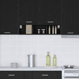 Hanging Cabinet with Shelf Riga Black Oak 20 x 29,5 x 80 cm - Top-Down View