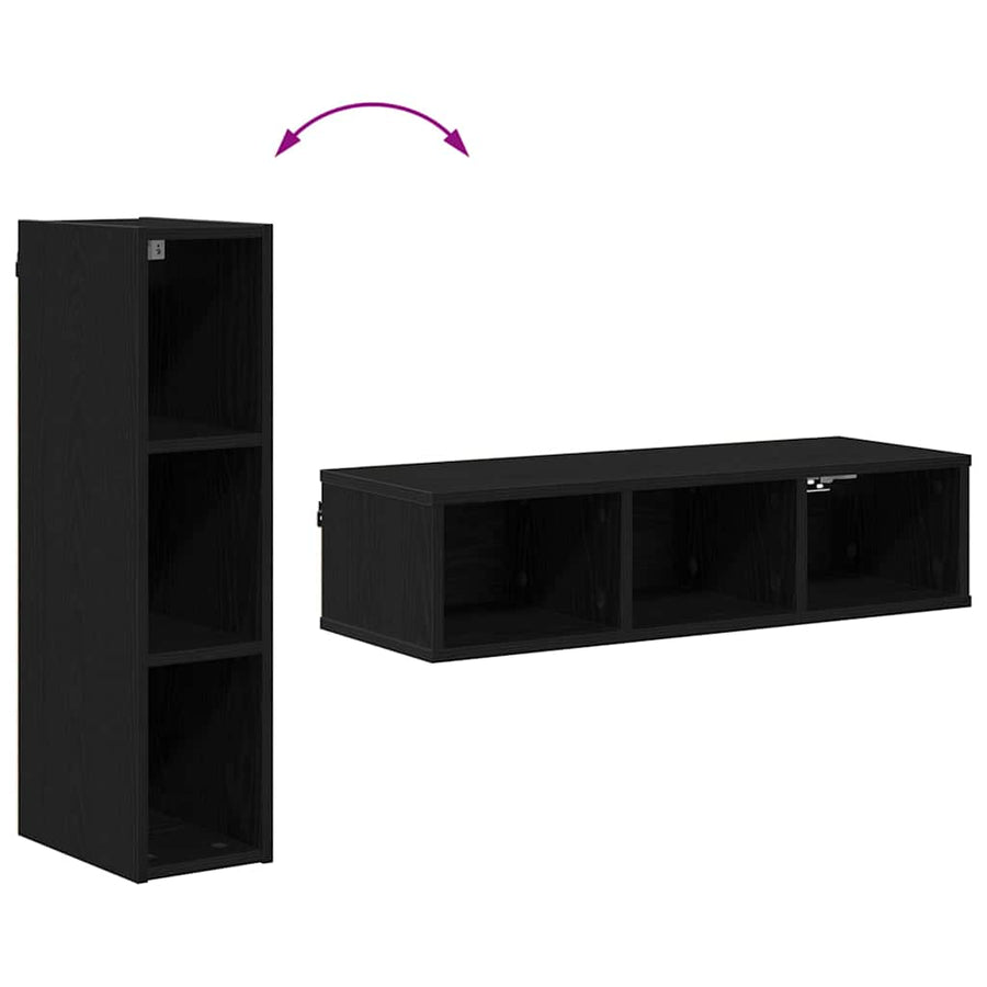 Hanging Cabinet Black Oak 20 x 29,5 x 80 cm Engineered Wood