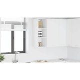 Hanging Cabinet Riga White 30 x 29,5 x 80 cm Engineered Wood - Low Angle