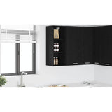 Hanging Cabinet Black Oak 30 x 29,5 x 80 cm Engineered Wood - Low Angle