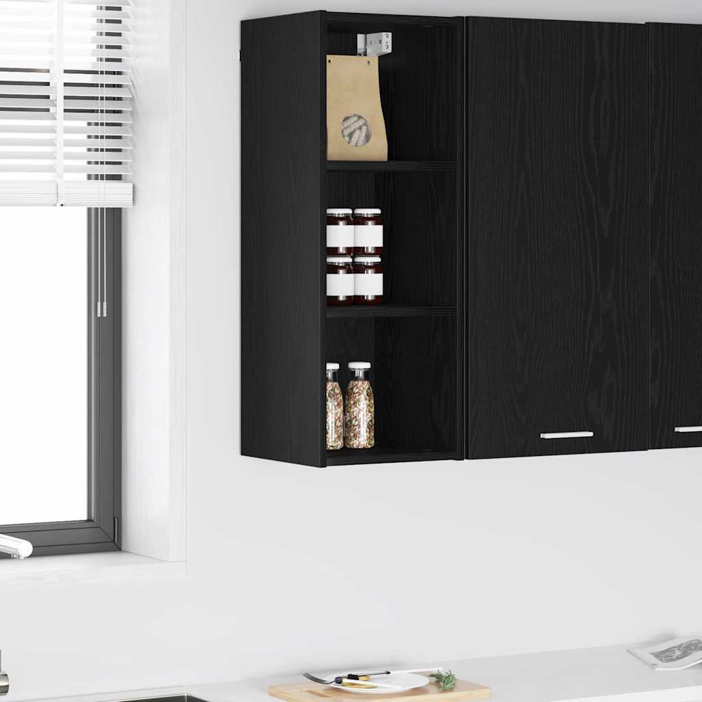 Hanging Cabinet with Shelf Riga Black Oak 30 x 29,5 x 80 cm