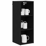 Hanging Cabinet with Shelf Riga Black Oak 30 x 29,5 x 80 cm - Side View