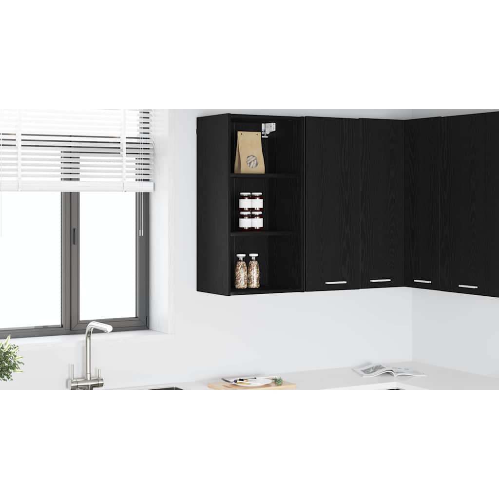 Hanging Cabinet Black Oak 40 x 29,5 x 80 cm Engineered Wood