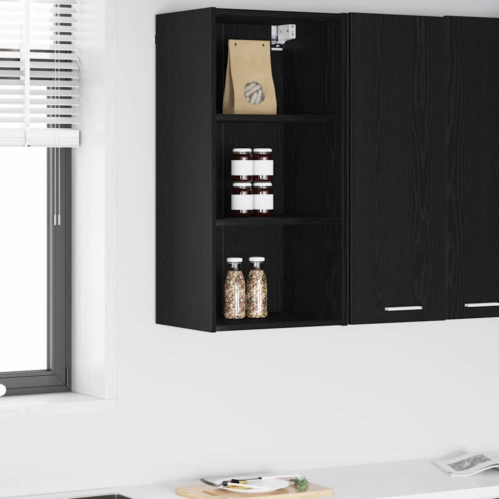 Hanging Cabinet with Shelf Riga Black Oak 40 x 29,5 x 80 cm
