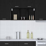 Hanging Cabinet Black Oak 40 x 29,5 x 80 cm Engineered Wood