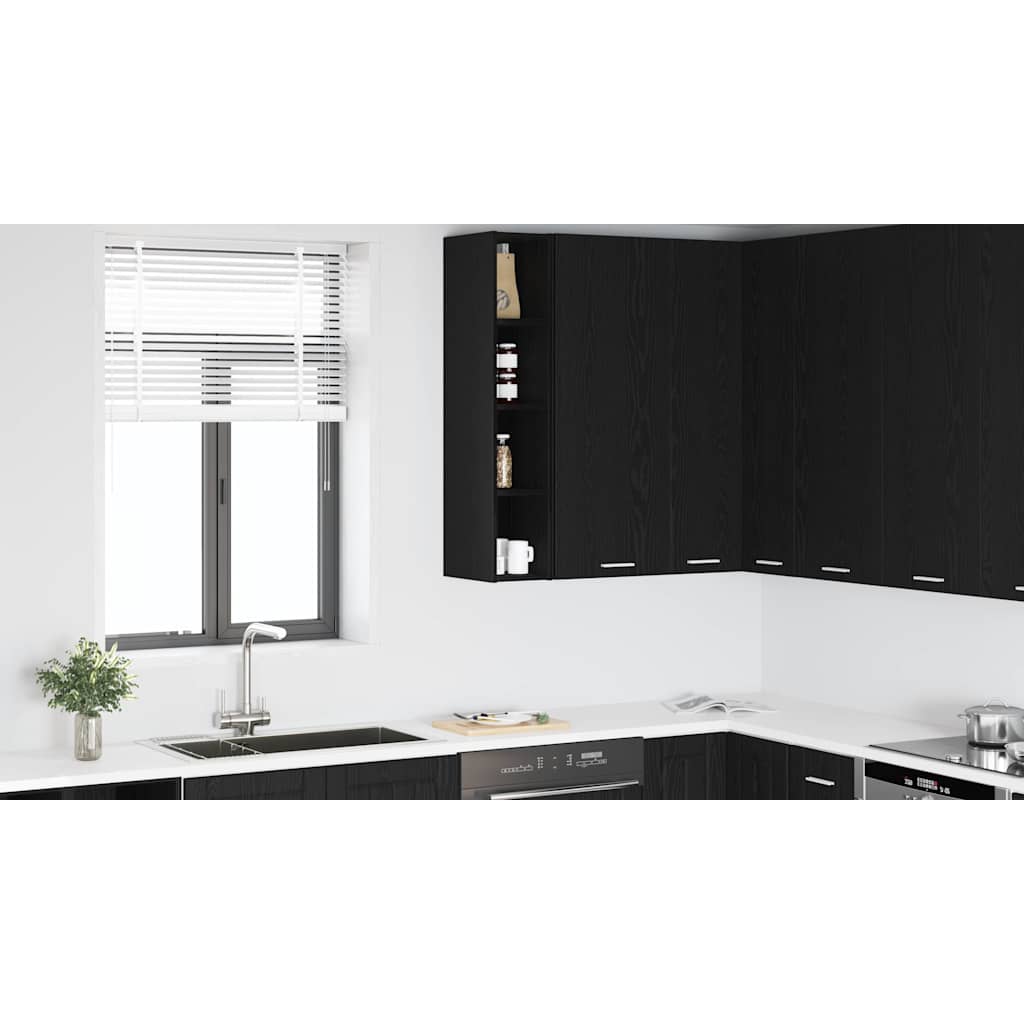 Hanging Cabinet Black Oak 20 x 29,5 x 100 cm Engineered Wood