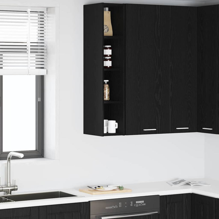 Hanging Cabinet Black Oak 20 x 29,5 x 100 cm Engineered Wood
