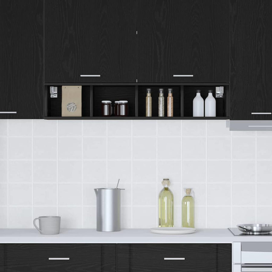 Hanging Cabinet Black Oak 20 x 29,5 x 100 cm Engineered Wood