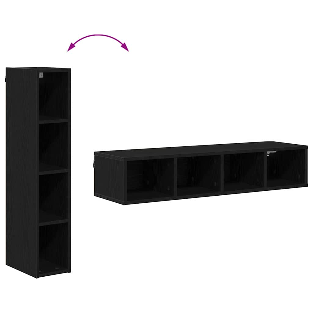 Hanging Cabinet with Shelf Riga Black Oak 20 x 29,5 x 100 cm