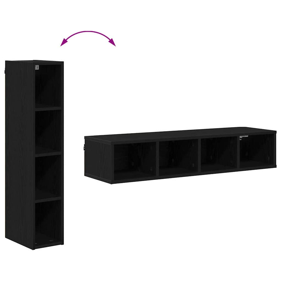 Hanging Cabinet Black Oak 20 x 29,5 x 100 cm Engineered Wood