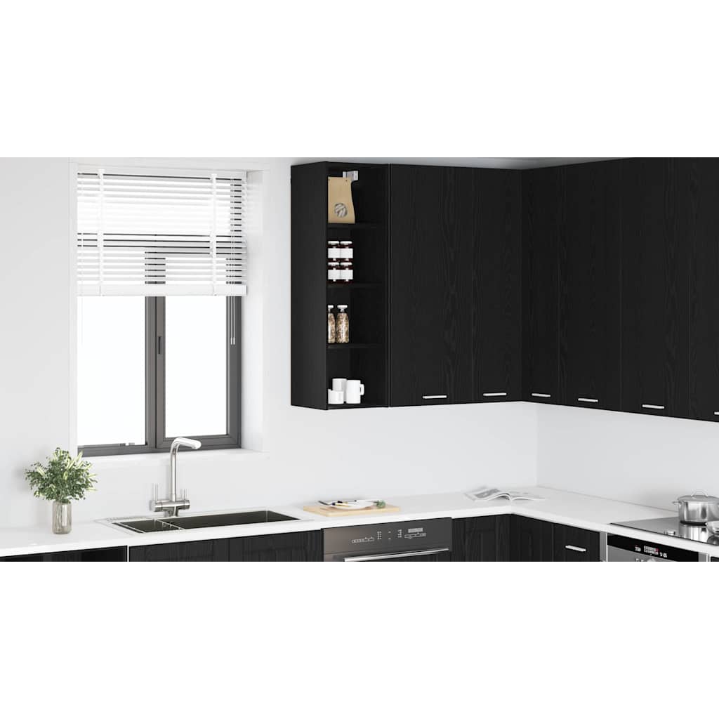 Hanging Cabinet Black Oak 30 x 29,5 x 100 cm Engineered Wood