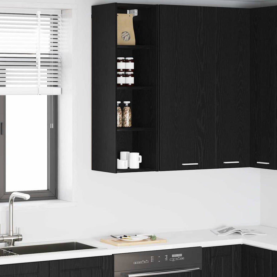 Hanging Cabinet Black Oak 30 x 29,5 x 100 cm Engineered Wood