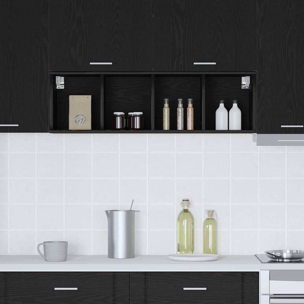 Hanging Cabinet with Shelf Riga Black Oak 30 x 29,5 x 100 cm