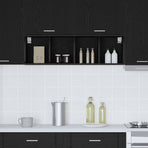 Hanging Cabinet Black Oak 30 x 29,5 x 100 cm Engineered Wood