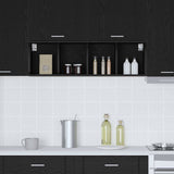 Hanging Cabinet with Shelf Riga Black Oak 30 x 29,5 x 100 cm - Top-Down View