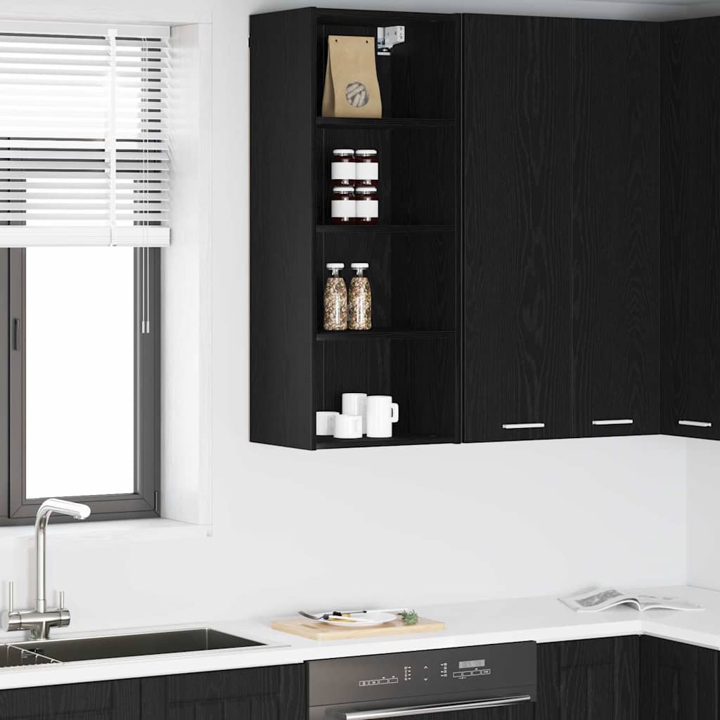 Hanging Cabinet with Shelf Riga Black Oak 40 x 29,5 x 100 cm