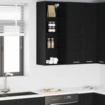 Hanging Cabinet Black Oak 40 x 29,5 x 100 cm Engineered Wood