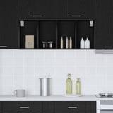 Hanging Cabinet with Shelf Riga Black Oak 40 x 29,5 x 100 cm - Top-Down View
