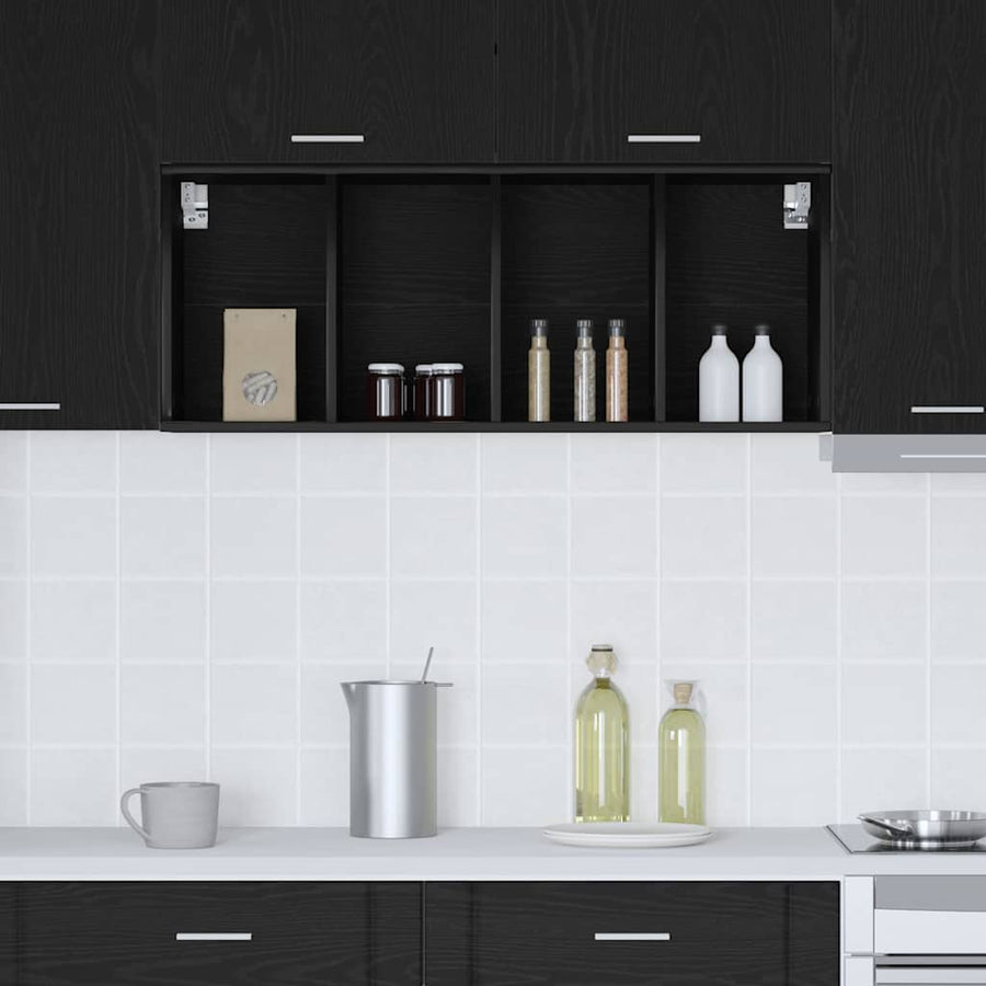Hanging Cabinet Black Oak 40 x 29,5 x 100 cm Engineered Wood