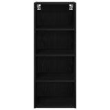 Hanging Cabinet with Shelf Riga Black Oak 40 x 29,5 x 100 cm - 45-Degree Angle