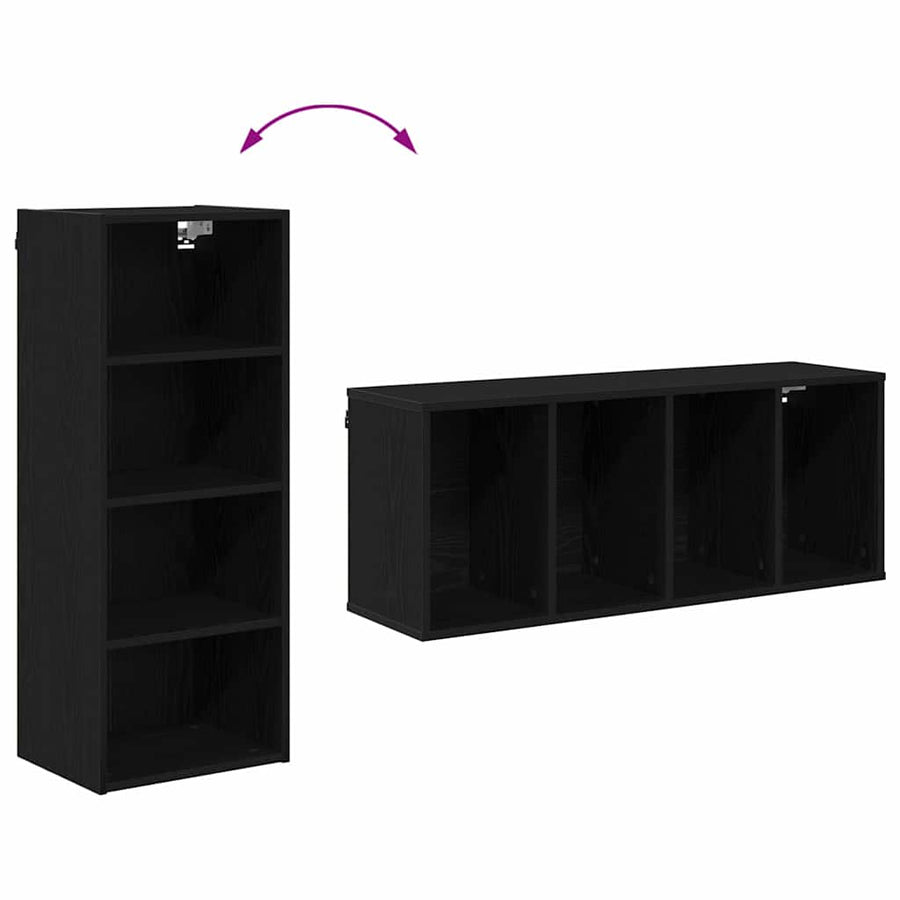 Hanging Cabinet Black Oak 40 x 29,5 x 100 cm Engineered Wood