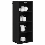 Hanging Cabinet with Shelf Riga Black Oak 40 x 29,5 x 100 cm - Side View
