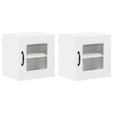 Kitchen Wall Cabinet with Shelf 2 pcs White 40 x 31 x 40 cm - Front View