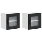 Dishwasher Panel Kalmar 2 pcs Black Engineered Wood