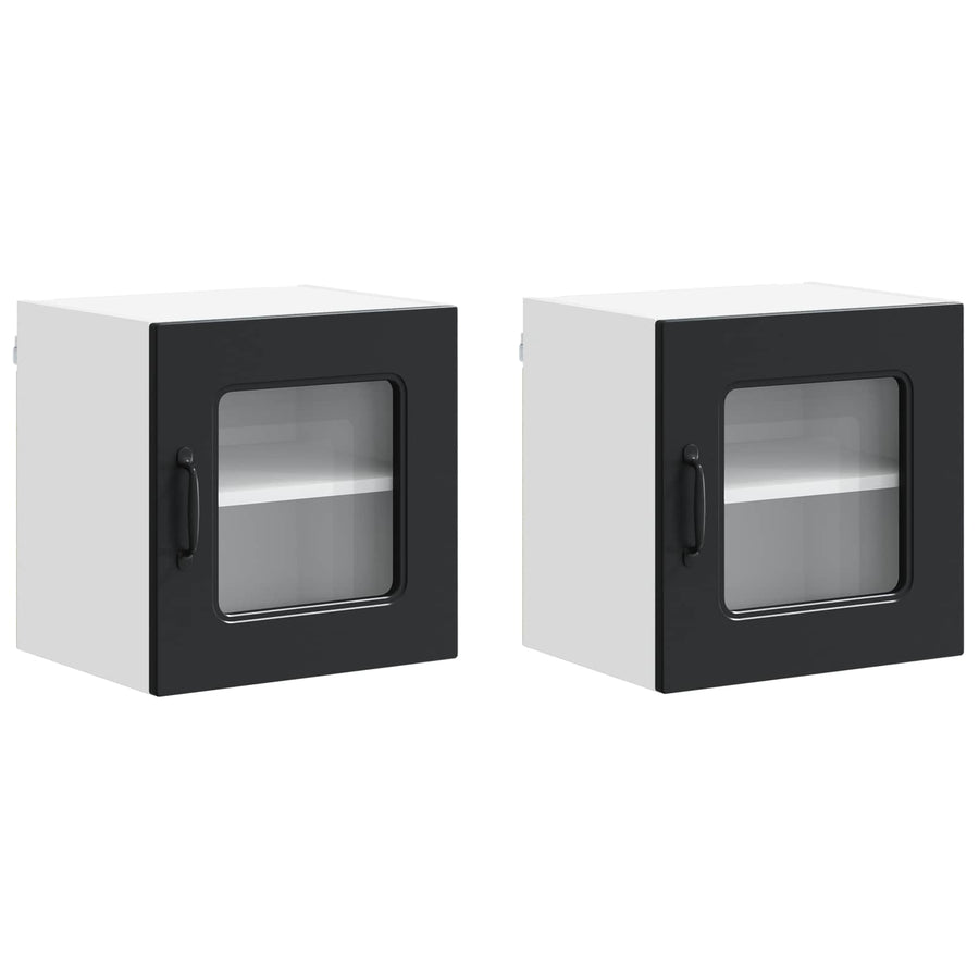 Dishwasher Panel Kalmar 2 pcs Black Engineered Wood