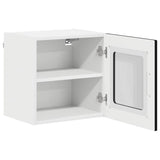 Kitchen Wall Cabinet with Shelf 2 pcs Black 40 x 31 x 40 cm - Rear View
