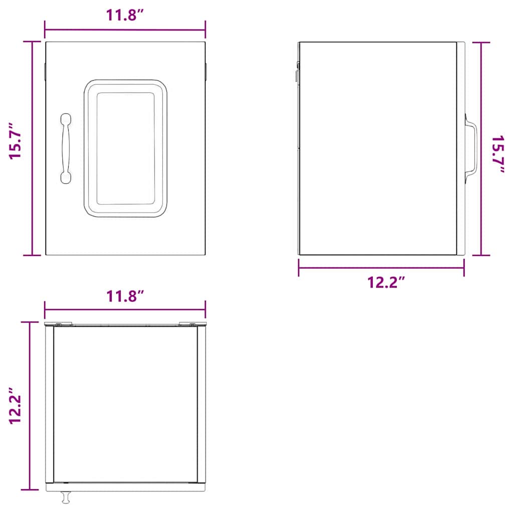 Dishwasher Panel Kalmar Black 30 x 31 x 40 cm Engineered Wood