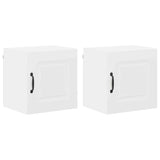 Kitchen Wall Cabinet with Shelf 2 pcs White 40 x 31 x 40 cm - Front View