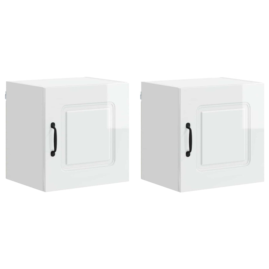 Dishwasher Panel Kalmar 2 pcs High Gloss White Engineered Wood