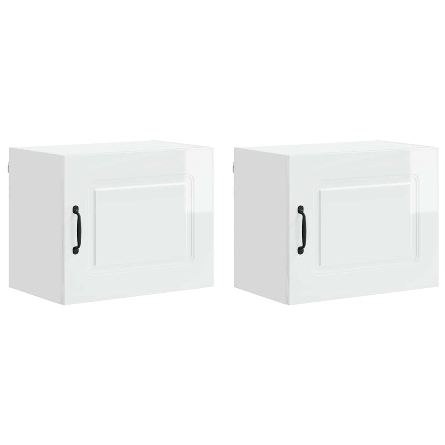 Dishwasher Panel Kalmar 2 pcs High Gloss White Engineered Wood