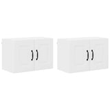 Kitchen Wall Cabinet with Shelf 2 pcs White 60 x 31 x 40 cm - Front View