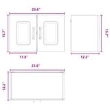Dishwasher Panel Kalmar Black 60 x 31 x 40 cm Engineered Wood - Extra Image