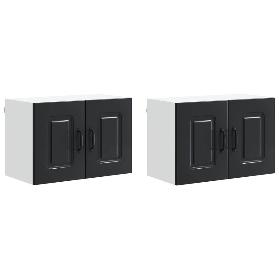 Dishwasher Panel Kalmar 2 pcs Black Engineered Wood